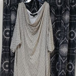 Nine West Cream & Silver Holiday Party dress